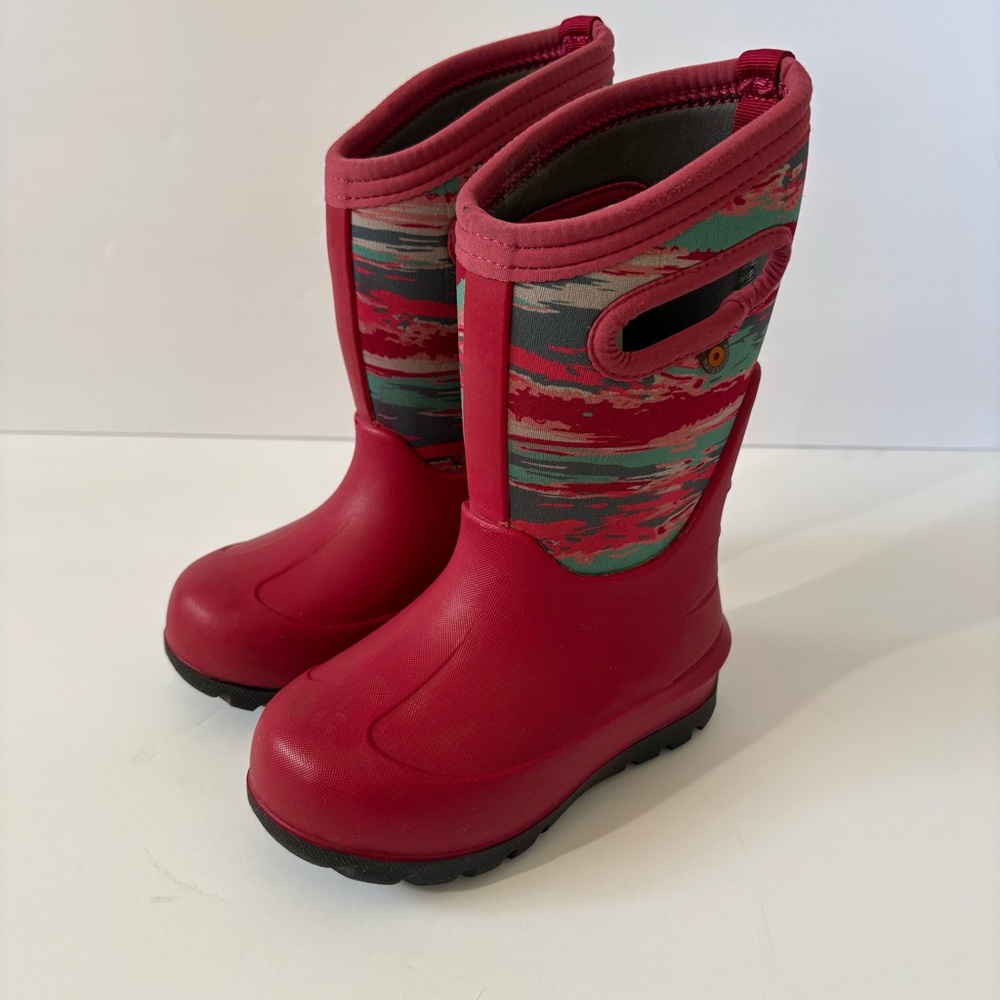 BOGS Kids Child Neo-Classic Rain Snow Boots‎ Pink -35F Size 10 Waterproof Warm